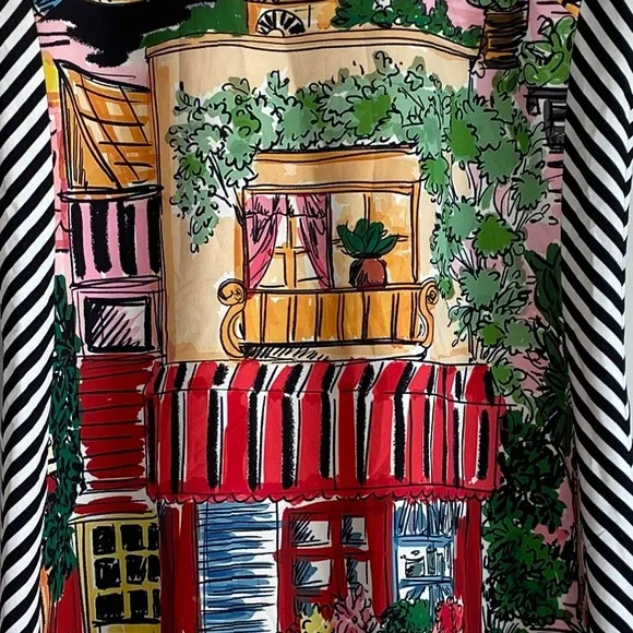 Alice + Olivia Coley Print Sleeveless Mini Dress Size 10 Vacation Dreams - Picture 5 of 13